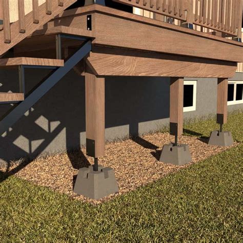 steel post deck support 4x4